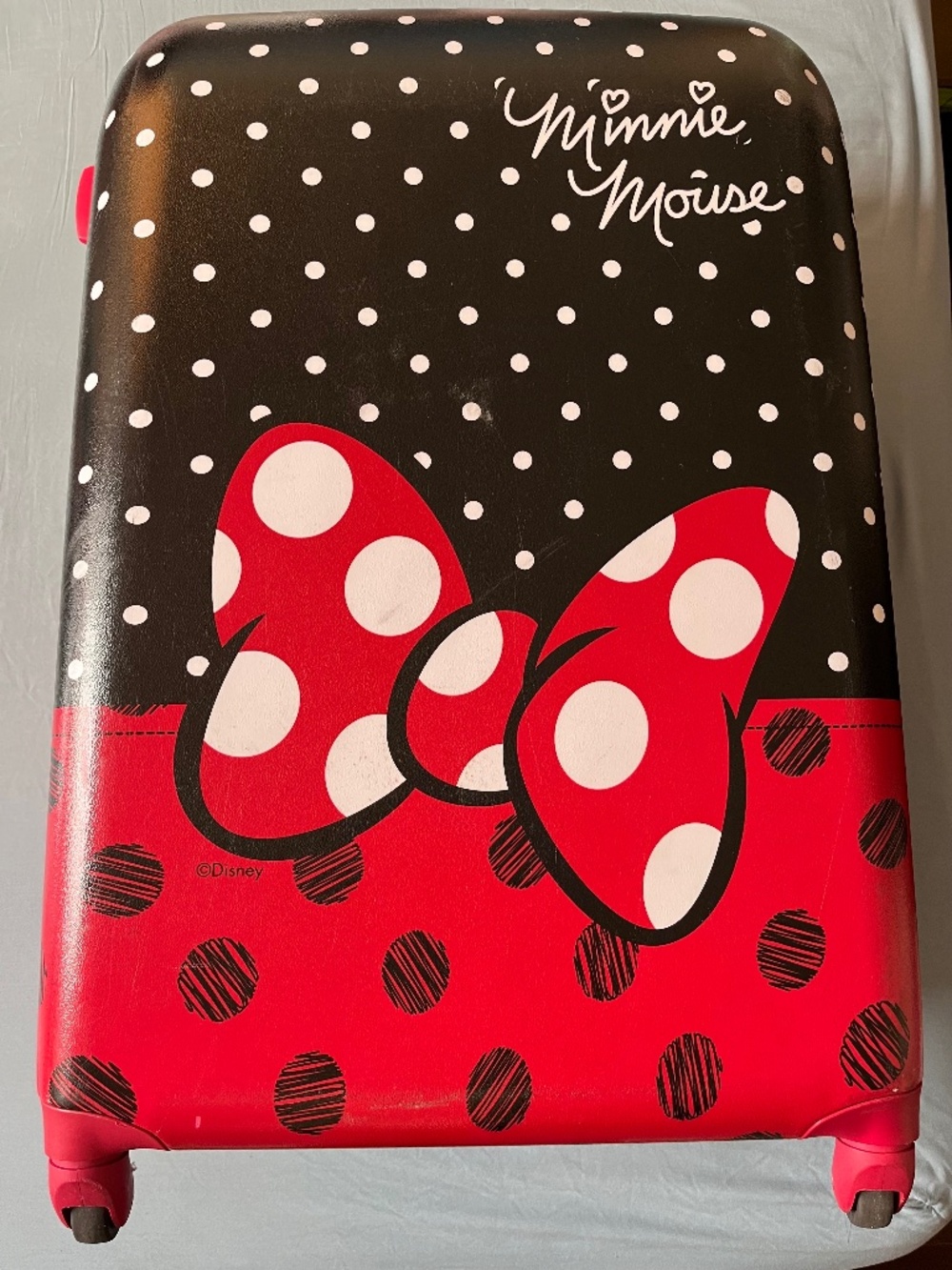 Disney Minnie Mouse 28" Hardside Spinner Suitcase by American Tourister, Used